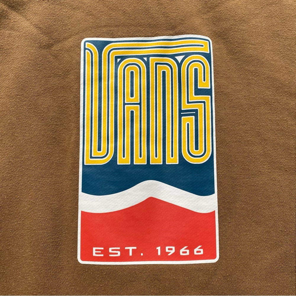 Vans Brown Pullover Hoodie with Retro Chest Logo - Picture 5 of 8